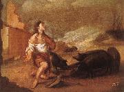 Bartolome Esteban Murillo Libertine reduced pigpen oil on canvas